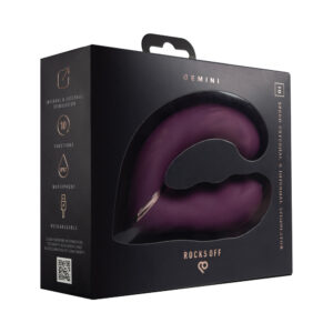Rocks-Off Gemini Dual Stimulator Burgundy
